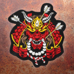 Fantasma Samurai bordado hierro en parche KatanasVelcro regalo 2